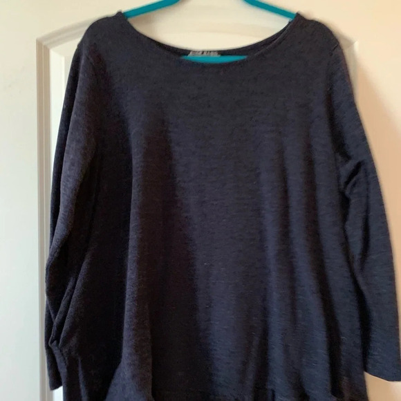 EUC 3X Heathered Navy Sweater Babydoll Tunic - Picture 3 of 7